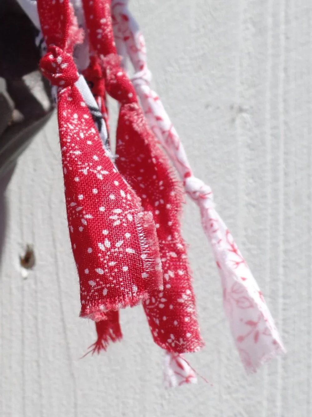 Hand Crafted Hair Tie Swag (1) RED ROBIN